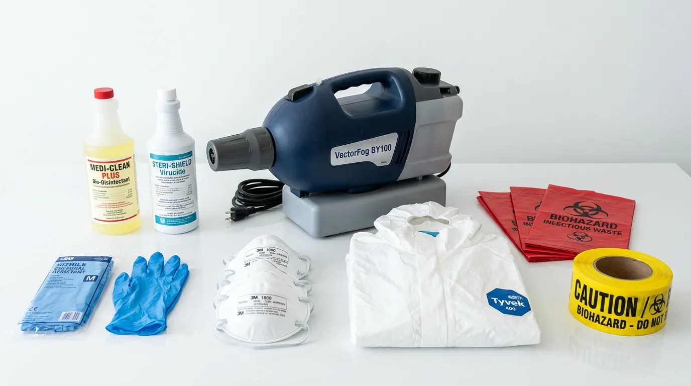 Professional biohazard remediation crew working in Howard Beach